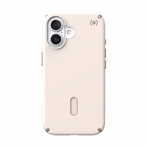 Speck Presidio2 Pro dėklas su MagSafe ir ClickLock, skirtas iPhone 16, „Bleached Bone/Heirloom Gold“