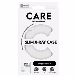 CARE by PanzerGlass X-Ray Soft Basic dėklas telefonui iPhone 16 6.1" skaidrus 1441