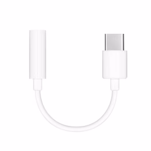 HUAWEI originalus adapteris AUX Type C (kištukas) į Jack 3,5 mm (lizdas) CM20 baltas, bulk