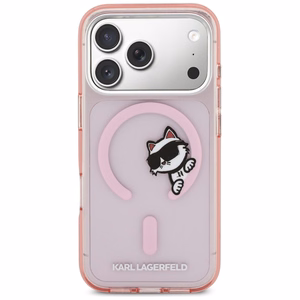 Karl Lagerfeld IML Peekaboo MagSafe Dėklas for iPhone 17 Pro Max - rožinis