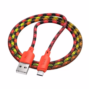 Кабель USB A - Micro USB Hoco 2,4A 1 m градиент красный