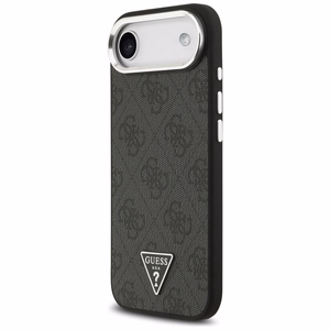 GUESS dėklas telefonui (m) IPHONE 17 Air suderinamas su MagSafe PU 4G W/Triangle Logo SL - juodas