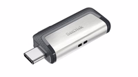 Sandisk Ultra Dual Drive USB Type-C USB atmintukas 32 GB USB Type-A / USB Type-C 3.2 Gen 1 (3.1 Gen 1) Juoda, Sidabras