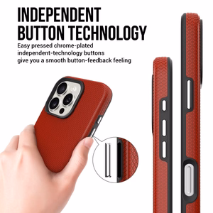 Dėklas Perfectionists Triangle Mag Case Apple iPhone 15 Pro raudonas