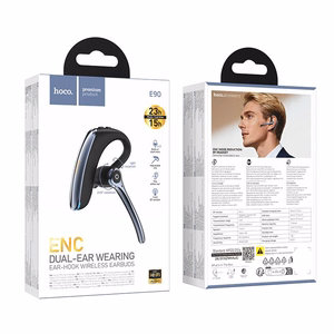 Belaidė monofoninė ausinė (ENC, BT 6.0, 170mah) Hoco E90, juoda