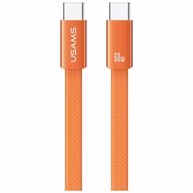 Laidas USAMS U96 60W USB-C į USB-C 1.2m oranžinis