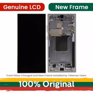 LCD ekranas Samsung S928 S24 Ultra su rėmeliu / Titanium Gray / (atnaujintas: Telemax)