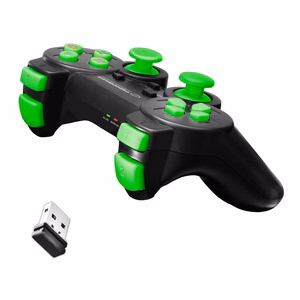 Esperanza EGG108G žaidimų valdiklis Juoda, Žalia USB 2.0 Žaidimų pultelis Analoginis / skaitmeninis PC, Playstation 3