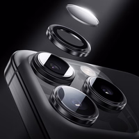 Benks grūdintas stiklas Glass Warrior objektyvo apsauga kamerai, skirtas iPhone 16/16 Plus (2 objektyvai), juoda