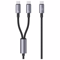 USAMS laidas 2in1 2xUSB-C 72W 1,2m Aluminum Alloy Data Cable Sufeng Series SJ740USB101 (US-SJ740)