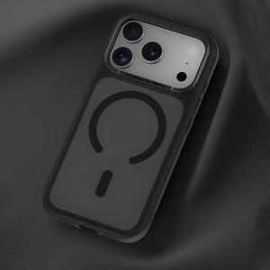 Benks Magnetic Mist dėklas metaliniu rėmeliu (K069) iPhone 17 Pro juodas (Camera Control mygtukas)