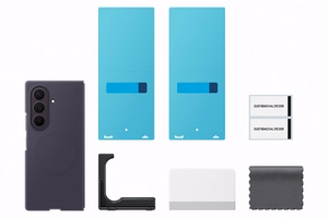 Samsung Galaxy Z Fold8 Ultra silikoninis magnetinis dėklas su 2 antirefleksinėmis plėvelėmis, violetinio atspalvio