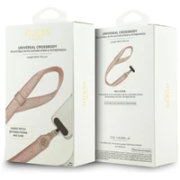 GUESS universalus dirželis GUUCNP4DGMP (4G PU Strap Tether Patch Strass Metal Logo) rožinė