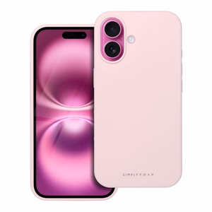 ROAR dėklas CLOUD SKIN telefonui IPHONE 16 šviesiai rožinis