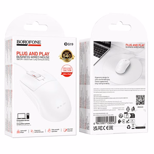 Borofone BG19 Moda laidinė kompiuterio pelė, balta