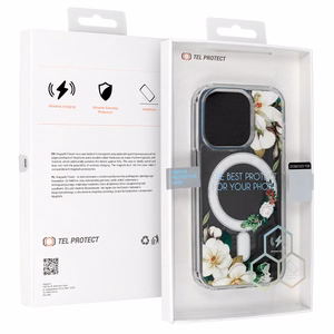 Tel Protect gėlių MagSafe dėklas telefonui Iphone 12 dizainas 3