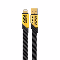 WEKOME WDC-190 Mecha Series - USB-A to Lightning Fast Charging Connection laidas 1 m (geltonas)