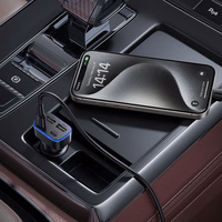 Įkroviklis automobilinis Hoco Z63 42W (2xUSB 2xUSB-C) juodas