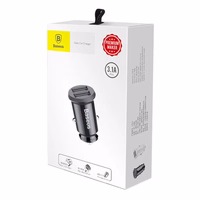 Įkroviklis automobilinis Baseus (CCALL-ML01) (2xUSB 3.1A) juodas