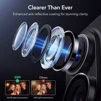 ESR Armorite kameros dangtelis iPhone 16 / 16 Plus / 17 - juodas