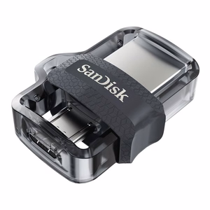 SanDisk 173386 USB atmintinė 128 GB USB Type-A / Micro-USB juoda, skaidri