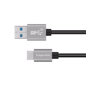 Kruger&Matz Basic USB–USB-C kabelis, 10 Gbps, 1 m