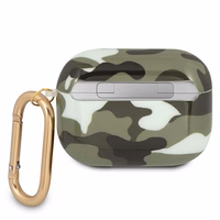 Guess GUAPUCAMA AirPods Pro dėklas žalias/chaki Camo kolekcija