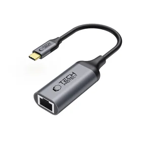 Tech-Protect UltraBoost USB-C į Ethernet RJ45 1000Mbps adapteris - juodas
