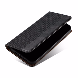 Magnetinis dėklas telefonui Samsung Galaxy S22+ (S22 Plus) su dirželiu, pinigine ir mažu pakabuku - juodas