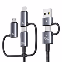 USAMS Laidas 240W 6w1 Fast charging 1,2m Data Cable Aluminium Alloy Sufeng Seria 2M (SJ737)