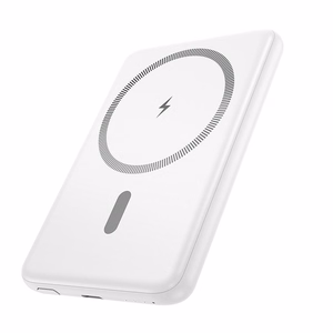 Išorinė baterija Hoco 5000 mAh QC PD 2A 20W itin plona J140A balta, suderinama su MagSafe