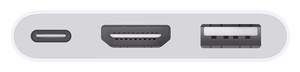 Apple USB-C Digital AV Multiport Adapter – USB-C kelių jungčių adapteris su HDMI ir USB-A, baltas (MW5M3ZM/A)