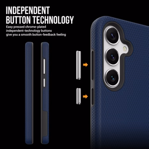 Dėklas Perfectionists Triangle Case Samsung A556 A55 5G tamsiai mėlynas