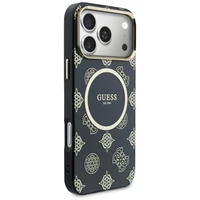 Guess IML Peony Dot MagSafe Case for iPhone 17 Pro Max - Black