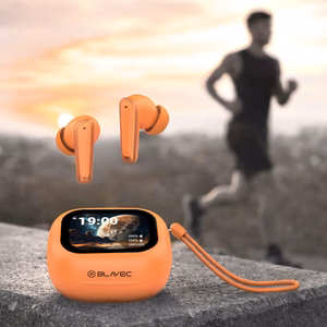Blavec Bluetooth TWS Ausinės BW-07 Live su LCD ekranu (BW07L-O) oranžinės