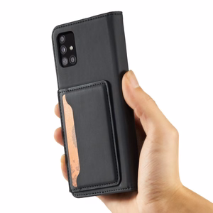 Magnet Card Case чехол для Samsung Galaxy A12 5G кошелёк-чехол с держателем для карт чёрный