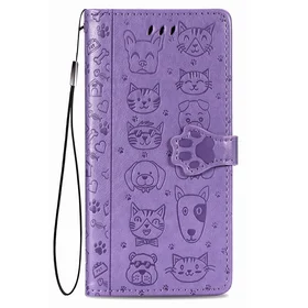 Dėklas Cat-Dog Xiaomi Redmi 9C/9C NFC violetinis