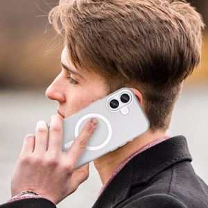 Dėklas Magnetic Abrasive (MagSafe) skirtas iPhone 17 Matte White