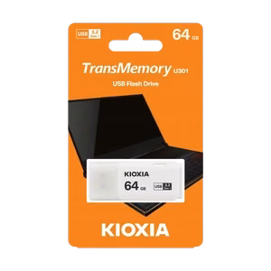 Kioxia TransMemory U301 USB atmintinė 64 GB USB Type-A 3.2 Gen 1 (3.1 Gen 1) balta