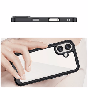 Outer Space dėklas telefonui su geliniu rėmeliu iPhone 16 Plus - juodas