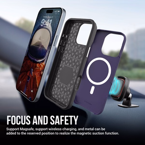 Dėklas Perfectionists Triangle Mag Case Apple iPhone 13 Pro violetinis