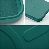 SILICONE MAG COVER case compatible with MagSafe for SAMSUNG A37 dark green