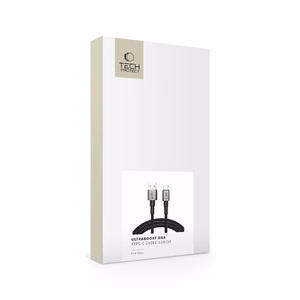 Tech-Protect UltraBoost DNA USB-A / USB-C laidas 15W/3A 200cm - pilkas