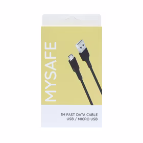 MYSAFE Laidas CL1M MICRO USB 1M juodas
