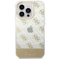 Guess GUHCP14LHG4MHG iPhone 14 Pro 6.1 "auksinis / auksinis kietas dėklas 4G Rašto Scenarijus