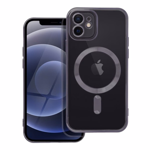 ELECTRO MAG COVER dėklas telefonui suderinamas su MagSafe iPhone 12 juodas