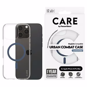 CARE by PanzerGlass Flagmano dėklas telefonui iPhone 16 Pro Max 6.9" mėlynas/mėlynas Magnetinis 1368