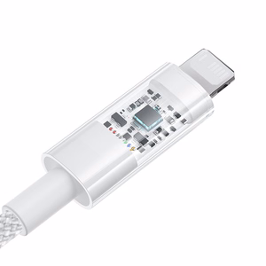 Baseus Gem USB-A į Lightning 2.4A greito įkrovimo laidas 1 m, baltas