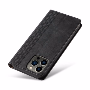 Magnetinis dirželio dėklas iPhone 13 Pro piniginė + mini pakabukas juodas