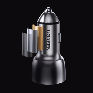 Ugreen automobilinis įkroviklis USB / USB Type C Quick Charge 3.0 Power Delivery 36W 3A pilkas (CD213 60980)